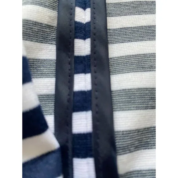 George Navy & White Striped Blazer Jacket Size 8 Nautical Office Core Academia - Picture 10 of 11